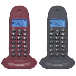 MOTOROLA C1002 LB+ Telefono Inalambrico DECT DUO Gris-Granate,MOTOROLA C1002,C1002,Telefono,5055374703229