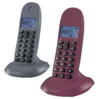 motorola c1002 lb+ telefono dect duo gris granate