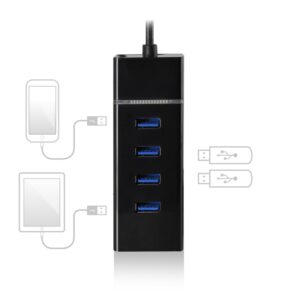 Ewent E1137 HUB USB Tipo C 4 Puertos USB 3.1