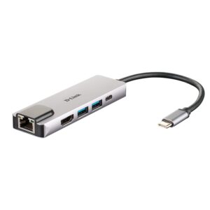 D-Link DUB-M520 Hub USB-C HDMI-2USB 3.0-USB-C-Ethe