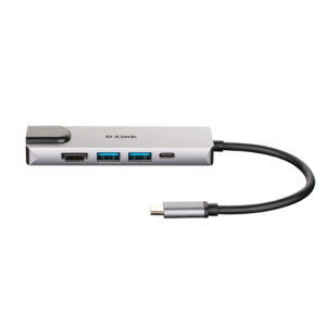 Docking USB Hub Tipo-C D-Link DUB-M520 2xUSB 1xUSB Tipo-C 1xHDMI 1xRJ45 Gris