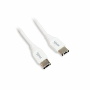 iggual Cable USB-C/USB-C 100 cm blanco Q3.0 3A,able USB-C,USB-C,cABLE,cABLE cARGA mOVIL