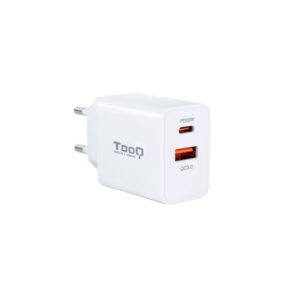 Tooq Cargador de pared doble USB-C PD+ USB A TQWC-2SC04WT