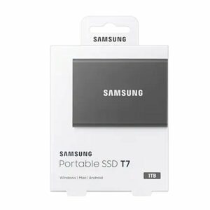 Disco Externo SSD Samsung Portable T7 1TB USB 3.2 Gris,Portable T7,Portable T7 1TB,MU-PC1T0T/WW,8806090351679