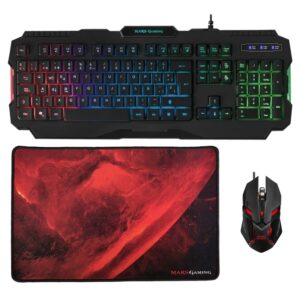 Pack Gaming Mars Gaming MCP118/ Teclado + Ratón Óptico + Alfombrilla,MCP118,4713105961812