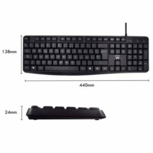 Ewent EW3006 kit teclado+ raton escrit. silenciosa,EW3006,8052101430363