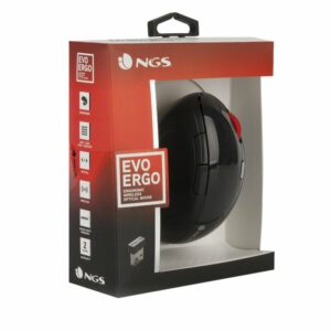 NGS Raton ergonomico Inalambricos Negro,EVOERGO,8435430609455