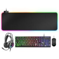 Mars Gaming Combo Teclado + Ratoon Alfombrilla y Auricular MCPEX GAMING 4IN1 RGB