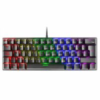 TECLADO MARS GAMING MK60 USB 2.0 RGB MECANICO NEGRO SWITCH MARRON