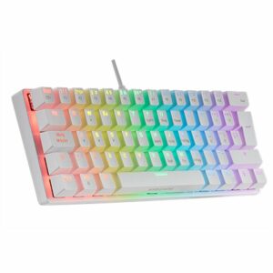 MARS GAMING Teclado Mecanico MK60 Switch Blue. Blanco