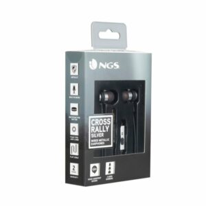 Auriculares Intrauditivos NGS Cross Rally con Micrófono Jack 3.5 Plateados,CROSSRALLYSILVER,8435430614800