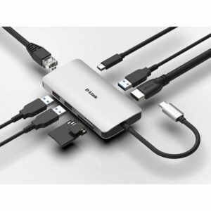 Docking USB Tipo-C D-Link DUB-M810/ 3xUSB/ 1xUSB Tipo-C/ 1xThunderbolt/ 1xHDMI/ 1xRJ45/ 1xLector tarjetas/ Gris