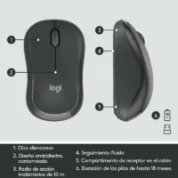 logitech mk295 combo silent wireless black