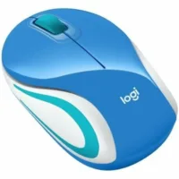 logitech raton mini m187 inalambrico azul