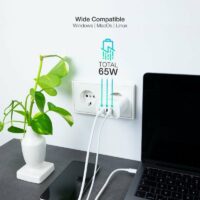 Cargador de Pared TooQ TQWC-GANQC2PD65WT/ 2xUSB Tipo-C/ 1xUSB/ 65W