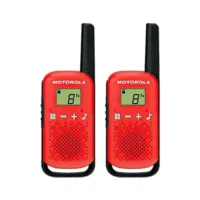 motorola t42 walkie talkie 4km 16ch rojo duo