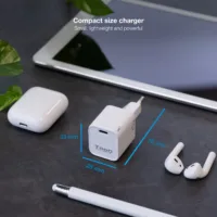 tooq cargador de pared usb c pd20w, blanco