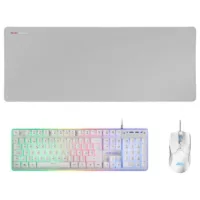 Mars Gaming Teclado + Ratón + Alfombrilla  MCPX GAMING 3IN1 RGB Blanco