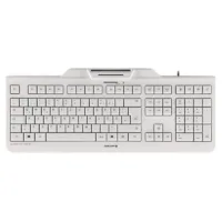 cherry teclado+lector chip integrado (dnie) blanco