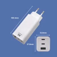 ewent cargador carga rapido 65w usb c y usb a