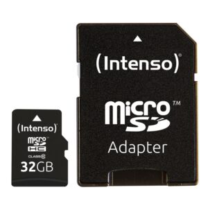 Tarjeta de Memoria Intenso 3413480 Micro SD clase 10 32GB c/adapt,Intenso 3413480,3413480,Micro SD clase 10 32GB,4034303016655