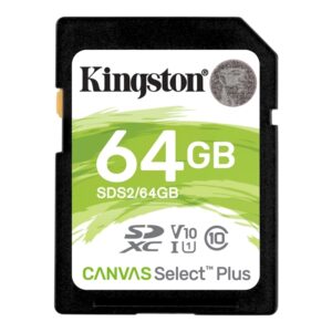 Tarjeta de Memoria Kingston SDS2/64GB SD XC 64GB clase 10