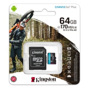 Tarjeta de Memoria Kingston SDCG3/64GB micro SD XC clase 10 64GB c/adap,Kingston SDCG3/64GB,SDCG3/64GB,740617301045