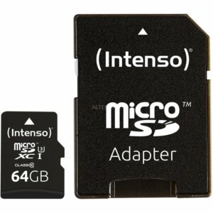 Tarjeta de Memoria Intenso 3433490 Micro SD UHS-I profesional 64GB,Intenso 3433490,3433490,Micro SD UHS-I profesiona,4034303022366