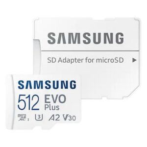 Tarjeta de Memoria Samsung MicroSD/HC EVO Plus 512GB Clase 10 c/adap