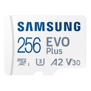 Tarjeta de Memoria Samsung MicroSD/HC EVO Plus 256GB Clase 10 c/adap