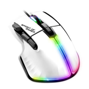 Spirit of Gamer Raton Souris Pro M5 S-PM5RGBWT Blanco