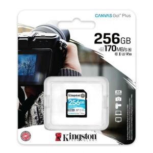 Tarjeta Memoria Kingston Canvas Go! Plus SD 256GB class 10 U3 V30