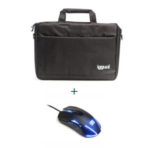 iggual Pack bundle maletín 15.6" + ratón USB