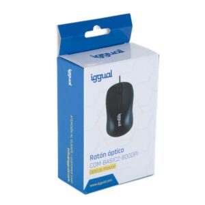 iggual Ratón óptico COM-BASIC2-800DPI negro,COM-BASIC2-800DPI,COM-BASIC2,IGG318867,8435364318867