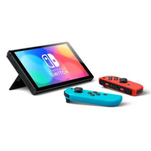 Nintendo Switch Versión OLED Azul Rojo Neón Incluye Base 2 Mandos Joy-Con,Versión OLED Azul Rojo,Base 2 Mandos Joy-Con,45496453442