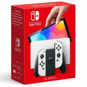nintendo switch versión oled blanca incluye base 2 mandos joy con