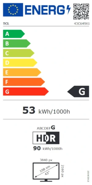 Televisor TCL 43C649 TV 43" 4K QLED STVAnd USB 3XHDMI,TCL,Televisor,QLED,43C649,43",Ultra HD,4K,5901292520687