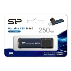 Disco Externo Silicon Power SSD MS60 250GB USB 3.2 Gen 2,SP250GBUF3S60V1B,4713436155461