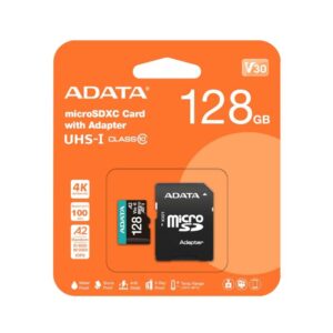 Tarjeta Memoria ADATA microSDXC/SDHC UHS-I U3 128GB c/adapt