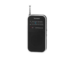 Radio Bolsillo SUNSTECH AM-FM Analogica Negra/Plata