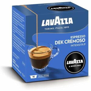 Cápsula Lavazza Cremosamente Dek para cafeteras A Modo Mio Caja 16,8603,8000070086036,Lavazza Cremosamente Dek,Cremosamente Dek,Dek