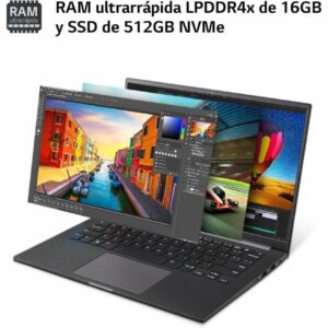 Portátil LG Ultra 16U70R-G.AA76B Ryzen-7 7730U 16GB 512GB 16" Win11,16U70R-G.AA76B,8806087963410