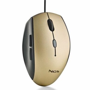 Ratón Ergonómico NGS Moth Gold Hasta 1600 DPI Dorado