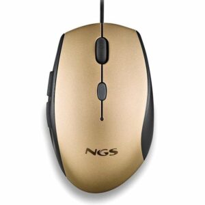 Ratón Ergonómico NGS Moth Gold Hasta 1600 DPI Dorado,Moth Gold,NGS Moth Gold,MOTHGOLD,8435430623376