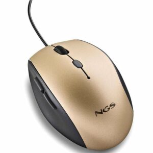 Ratón Ergonómico NGS Moth Gold Hasta 1600 DPI Dorado,Moth Gold,NGS Moth Gold,MOTHGOLD,8435430623376