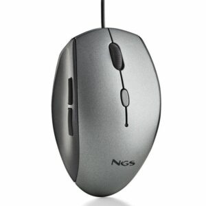 Ratón Ergonómico NGS Moth Gray Hasta 1600 DPI Gris