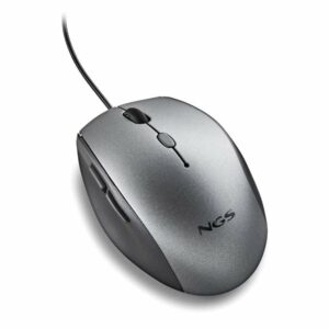 Ratón Ergonómico NGS Moth Gray Hasta 1600 DPI Gris,Ratón Ergonómico NGS Moth Gray,Moth Gray,MOTHGRAY,8435430623352