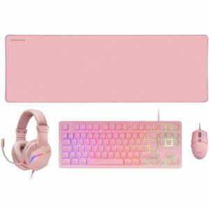 MARS GAMING Combo Gaming MCP-RGB3P 4EN1 Rosa