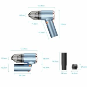 Aspirador de Mano con batería Vention KRAL0 Autonomía 20 Min,KRAL0,6922794767225