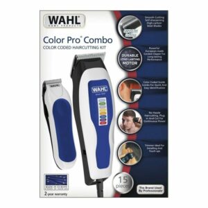 Cortapelos + Recortadora Wahl Color Pro con Cable 9 Accesorios,1395-0465,5996415023794